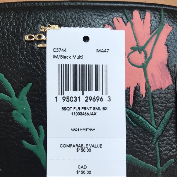 🌸 Coach X Jean Michel Basquiat Small Boxy Cosmetic Case 🍃 - Picture 9 of 14